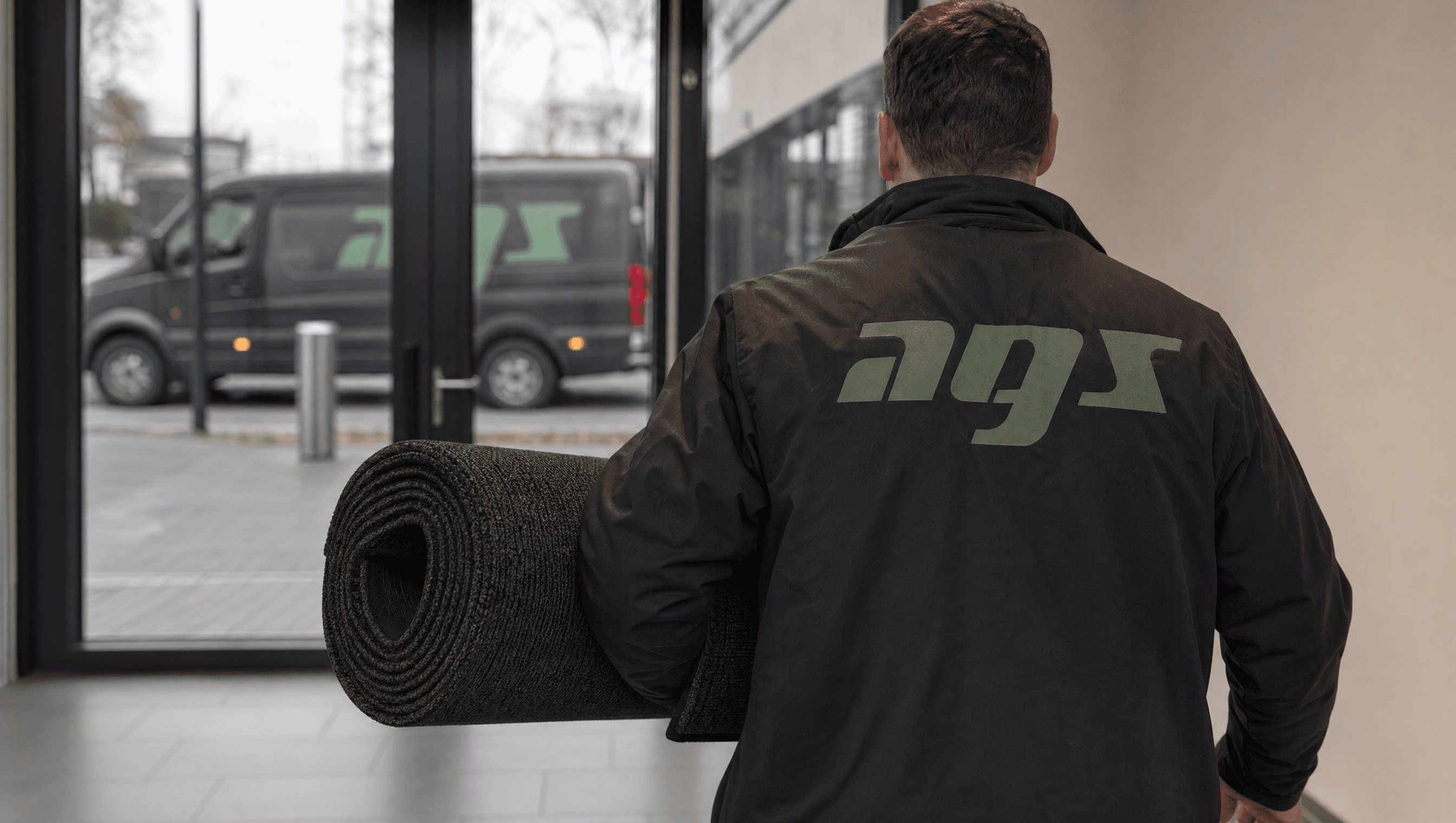 Saubere Eingangsmatte Empfang